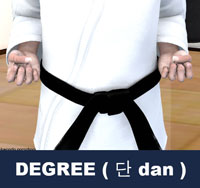 Black Belt Degree ( 단 dan )