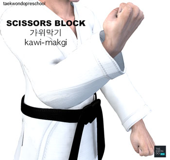 Scissor Block ( 가위막기 kawi makgi )