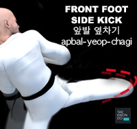 Front Foot Side Kick ( 앞발 옆차기 apbal-yeop-chagi )