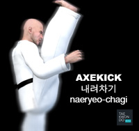 Axe Kick ( 내려차기 naeryeo-chagi ) | Taekwondo Preschool