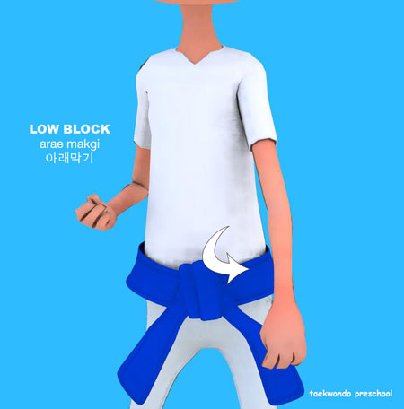 Low Block ( 아래막기 arae makgi )