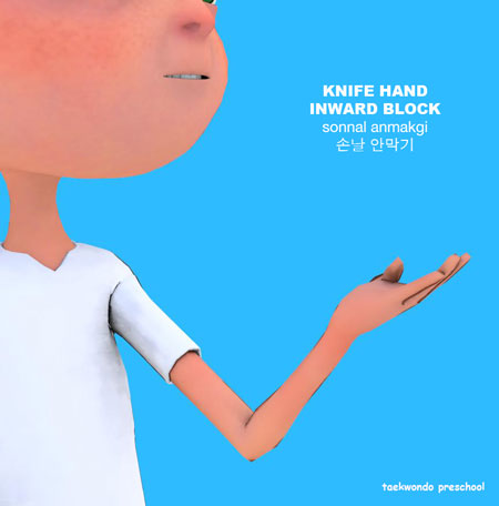 Knife Hand Inward Block ( 손날 안막기 sonnal anmakgi )