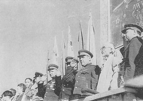 Welcome Celebration for Red Army in Pyongyang on 14 October 1945.