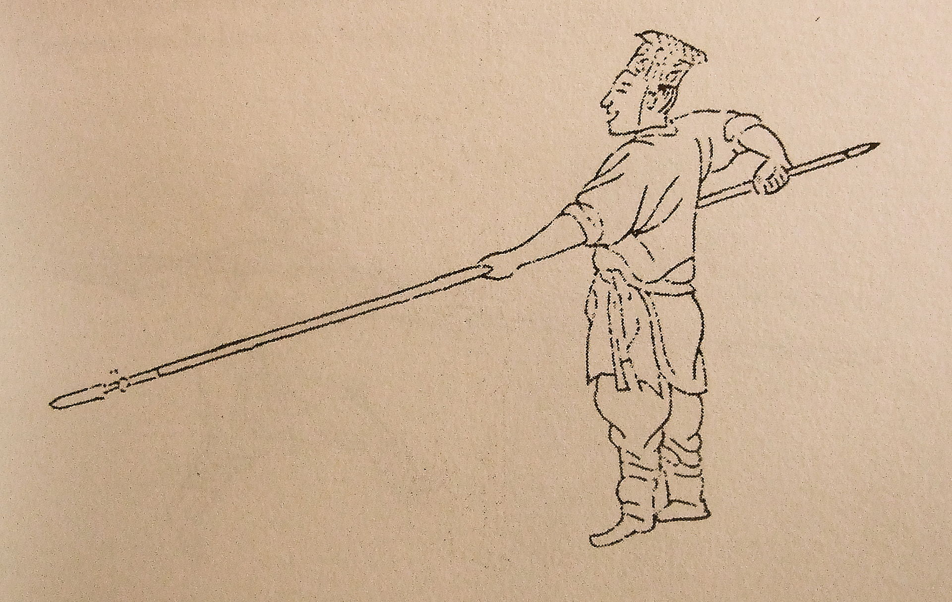 Jangchang illustration from the Muyedobotongji a 18th century Korean martial arts manual