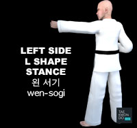 Left Side Stance ( 왼 서기 wen-sogi )