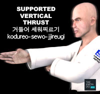 Supported Vertical Thrust ( 거들어 세워찌르기 kodureo-sewo-jjireugi )