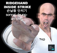 Ridgehand Inward Strike ( 손날등 안치기 sonnal-deung-an-chigi )