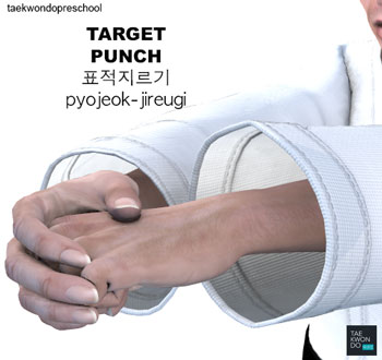 Taekwondo Target Punch ( 표적지르기 pyojeok-jireugi )