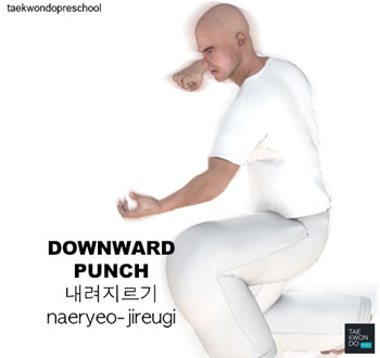 Downward Punch ( 내려지르기 naeryeo-jireugi )