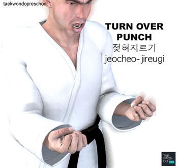 Turn Over Punch ( 젖혀지르기 Jeocheo-jireugi )