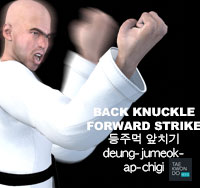 Back Knuckle Forward Strike ( 등주먹 앞치기 deung-jumeok-ap-chigi )