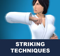 Taekwondo hand strikes are performed as a close distance alternative to kicks