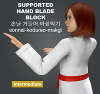 Supported HandBlade Block (sonnal kodureo makgi)
