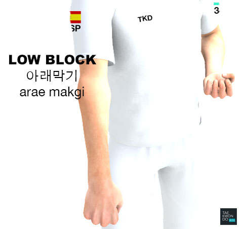 Low Block ( 아래막기 arae makgi )