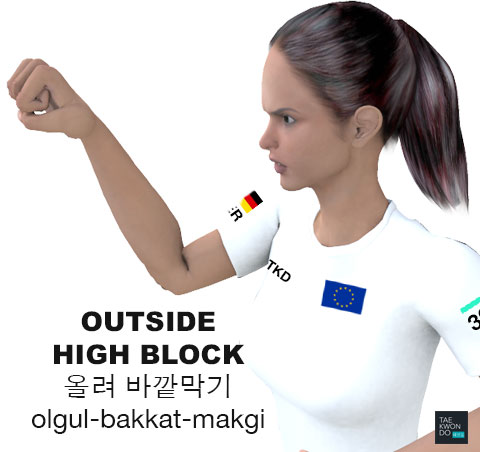 High Outside Block (올려 바깥막기 olgul bakkat makgi)