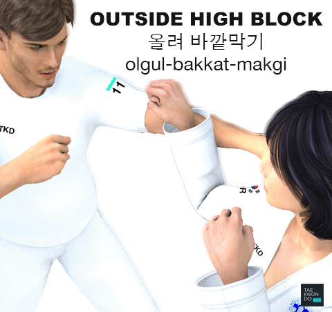 High Outside Block (올려 바깥막기 olgul bakkat makgi)