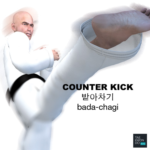 Counter Kick ( 받아차기 bada-chagi )
