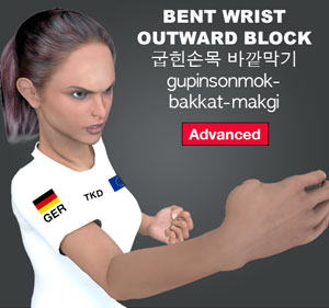 Bent Wrist Outward Block ( 굽힌손목 바깥막기 gupinsonmok-bakkat-makgi )