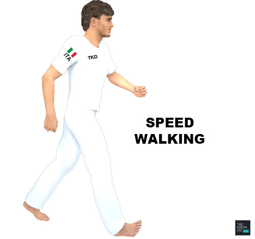 Taekwondo Warming Up Speed Walking